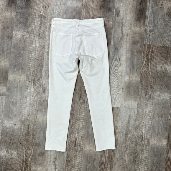 Veronica Beard Kate Crop Denim Jeans White Stretch Skinny Mid-Rise Women Sz 26 - Picture 5 of 13